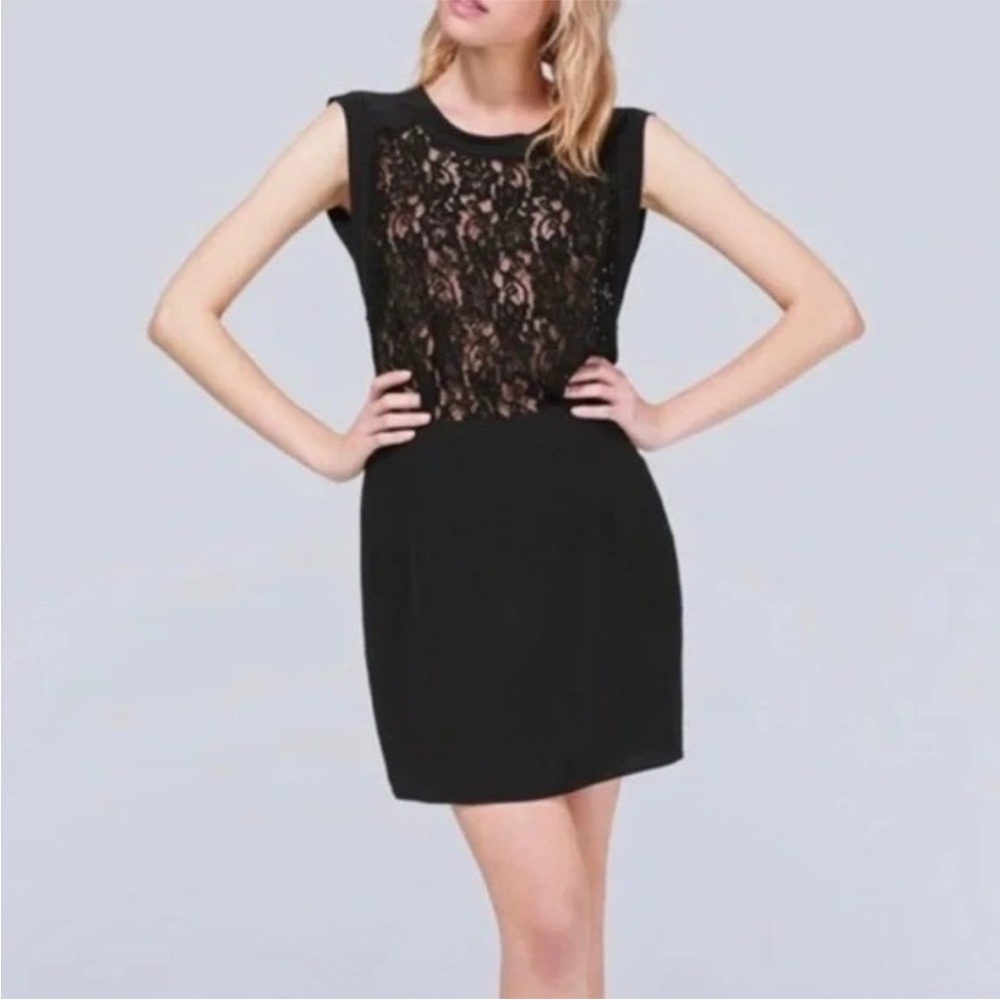 Wilfred Black Lace Mini Dress